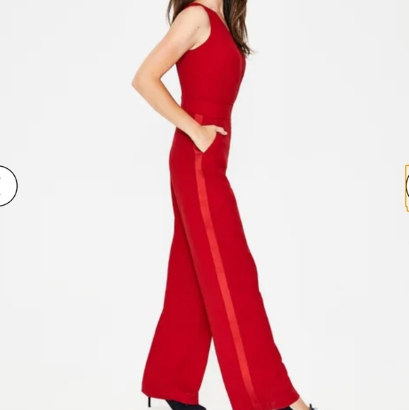 Boden Hexham Jumpsuit in poinsettia - Picture 2 of 12